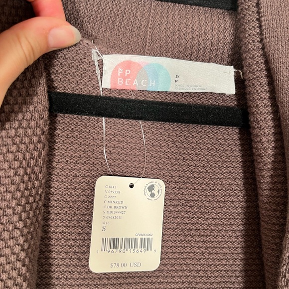 Brown Open Front Cardigan - Picture 3 of 5